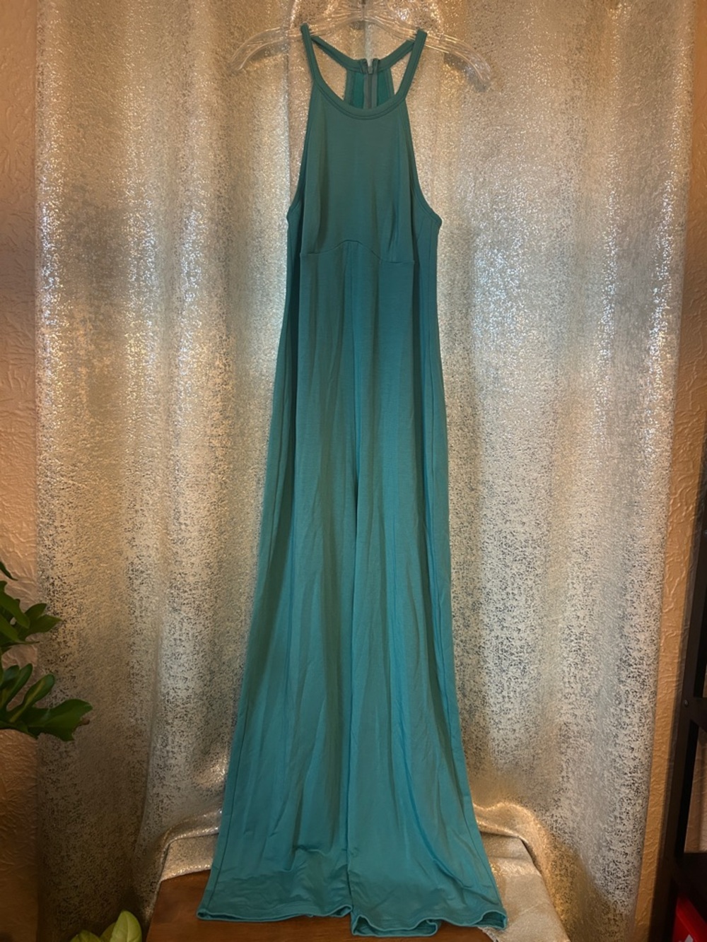 Yitty -Teal Halter wide leg Romper